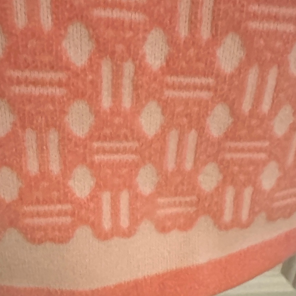 Maje Pink and White Geometric Sweater dress - Picture 9 of 16